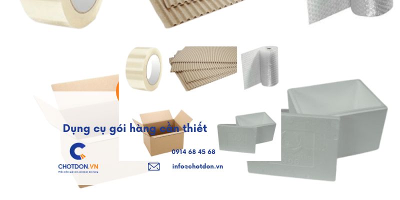 Dụng cụ gói hàng cần thiết để đóng gói TikTok chuẩn đẹp